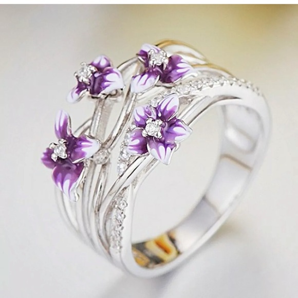 Jewelry - Charm 925 Silver ring Wedding White Sapphire